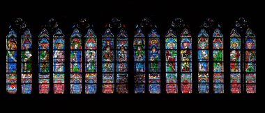 Peygamberler, Notre Dame Katedrali, UNESCO Dünya Miras Listesi Paris, Fransa'da vitray pencere