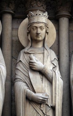 Kraliçe, Portal St. Anne, Notre Dame Katedrali Notre Dame, Paris, UNESCO Dünya Miras Listesi Paris, Fransa