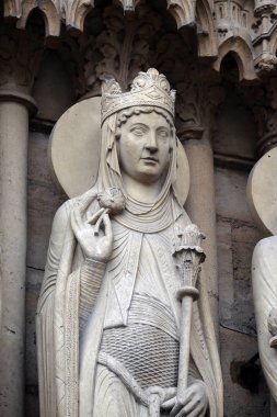 Kraliçe Sheba, Portal St. Anne, Notre Dame Katedrali Notre Dame, Paris, UNESCO Dünya Miras Listesi Paris, Fransa 