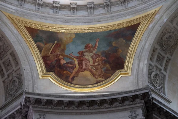 Fresco Catedral Saint Louis Des Invalides Paris França — Fotografia de Stock