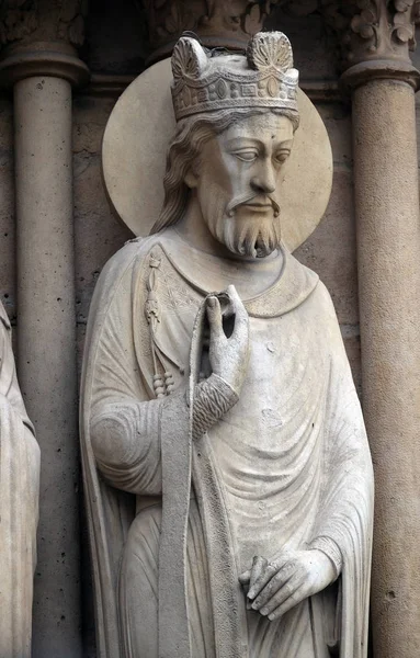 Király Szent Anna Notre Dame Katedrális Paris Párizs Franciaország Unesco — Stock Fotó