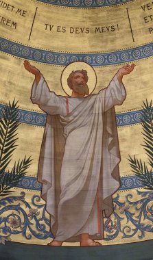 Aziz Thomas, Charles Joseph Lameire, Paris, Fransa, St Francis Xavier'ın Kilisesi tarafından boyalı kubbe 