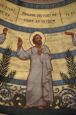 Philip, Charles Joseph Lameire, Paris, Fransa, St Francis Xavier'ın Kilisesi tarafından boyalı kubbe aziz