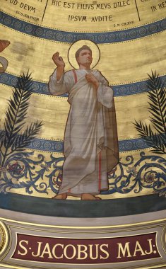 Saint James büyük, Charles Joseph Lameire, Paris, Fransa, St Francis Xavier'ın Kilisesi tarafından boyalı kubbe