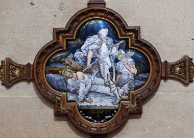 9 istasyonları haç, İsa düşüyor üçüncü kez, St Francis Xavier'ın Kilisesi Paris, Fransa