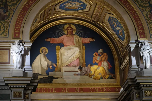 Saint Francis Xavier Przedstawiając Jezusa Chrystusa Ludzi Których Przepisał Kościół — Zdjęcie stockowe