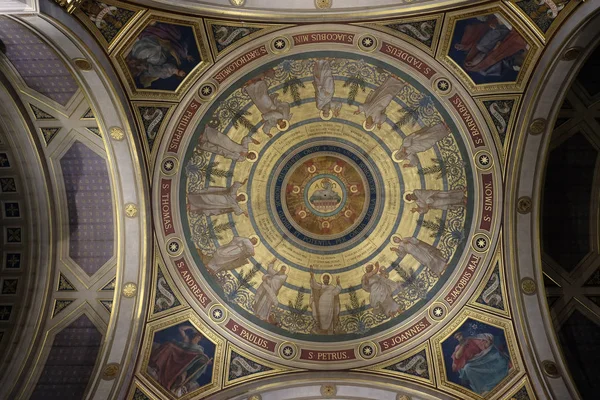 Pintura Cúpula Representa Cordeiro Pascal Sete Selos Igreja São Francisco — Fotografia de Stock