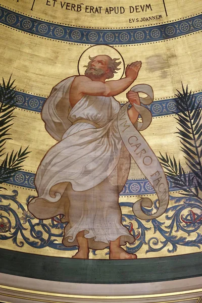 Saint John, Charles Joseph Lameire, Paris, Fransa, St Francis Xavier'ın Kilisesi tarafından boyalı kubbe