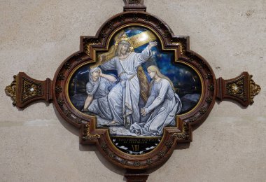 8 istasyonları haç, İsa'nın Kudüs, Paris, Fransa, kilisede St Francis Xavier'ın kızları karşılamaktadır. 