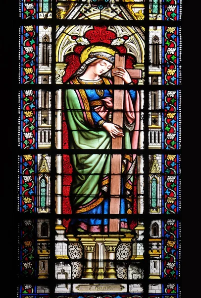 Heilige Helena Kirchenfenster Der Basilika Der Heiligen Clotilde Paris Frankreich — Stockfoto