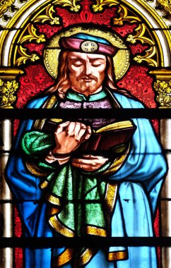 Saint Prosper, vitray pencere Basilica of Saint Clotilde Paris, Fransa