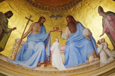 Meryem Ana, Notre Dame de Paris, Fransa'da Lorette Holy Trinity taçlar 