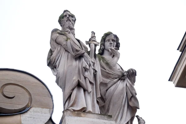 Fragment Fasády Kaple Svatého Ursule Sorbonně Paříži Francie — Stock fotografie