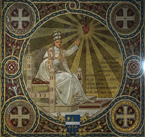 Мозаика Базилике Святого Сердца Иисуса Париже Франция — стоковое фото