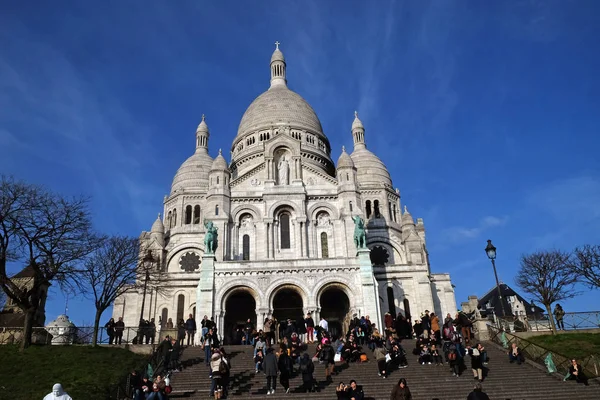 Базилика Святого Кёра Посвященная Святому Сердцу Иисуса Париже Января 2018 — стоковое фото