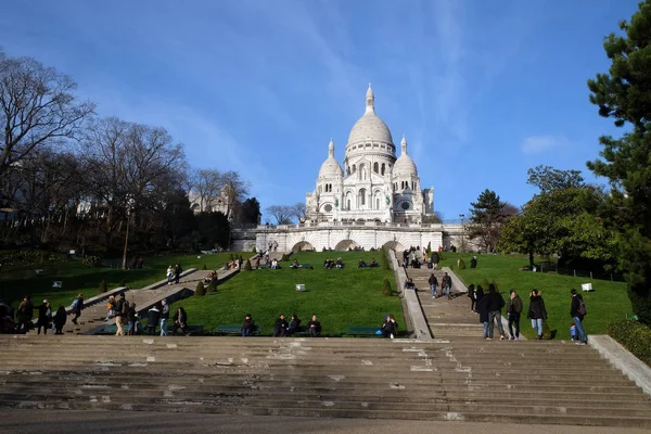 Basílica Del Sagrado Corazón Jesús París Enero 2018 — Foto de Stock