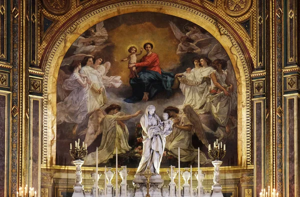 Capilla Virgen María Iglesia San Eustaquio París Francia — Foto de Stock