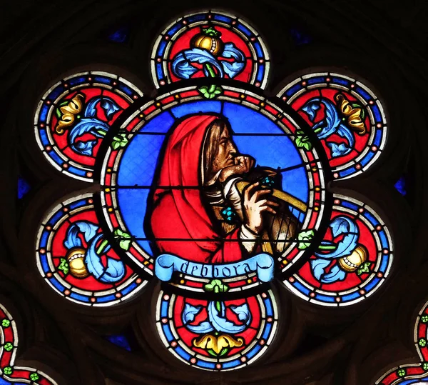 Дебора Вітраж Від Церкви Сен Жермен Auxerrois Парижі Франція — стокове фото