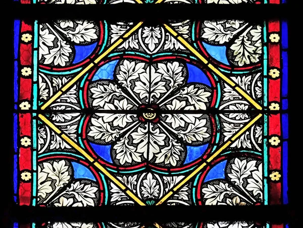 Vitray Pencere Saint Germain Auxerrois Church Paris Fransa — Stok fotoğraf