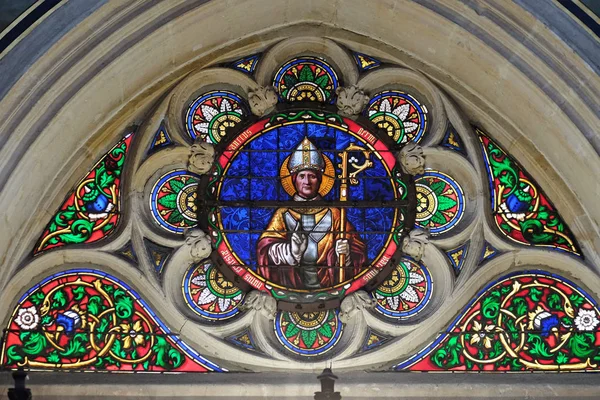 Saint Germain Martelaar Glasraam Van Saint Germain Auxerrois Kerk Parijs — Stockfoto