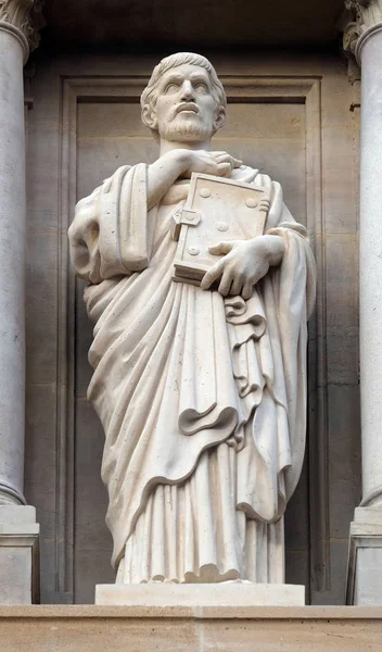 Statue Des Heiligen Augustinus Der Fassade Der Kirche Des Heiligen — Stockfoto