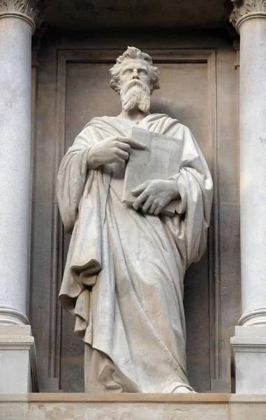 Moses Staty Fasaden Saint Augustine Kyrkan Paris Frankrike — Stockfoto