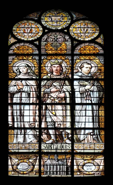 Saint Louis Kirchenfenster Der Saint Augustine Kirche Paris Frankreich — Stockfoto