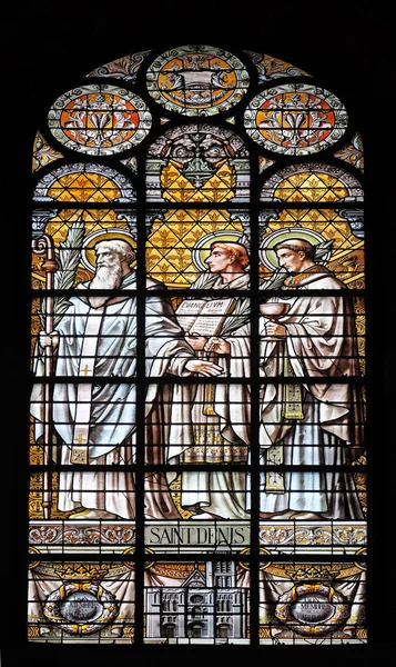 Saint Denis Vidriera Iglesia San Agustín París Francia — Foto de Stock