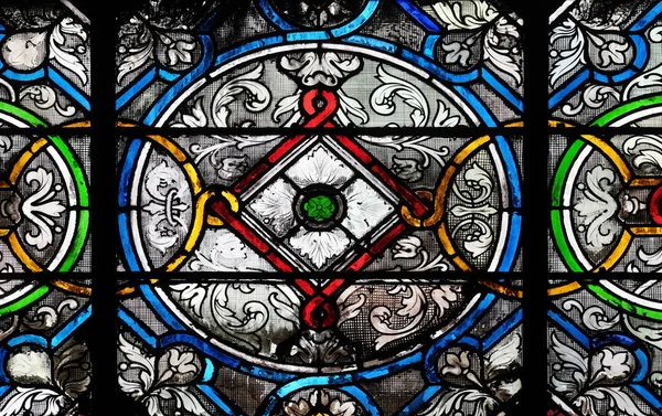 Υαλογράφημα Παράθυρο Στην Εκκλησία Του Αγίου Αυγουστίνου Της Στο Παρίσι — Φωτογραφία Αρχείου