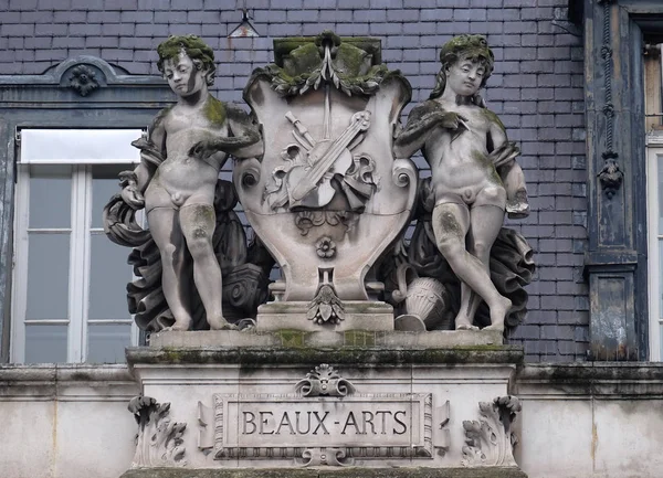 Escutcheon Représentant Les Beaux Arts Dos Hôtel Ville Hôtel Ville — Photo