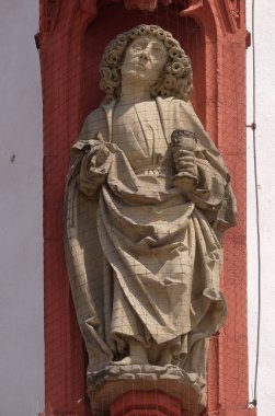 Aziz John Havari heykel Wurzburg, Bavyera, Almanya Marienkapelle Portal