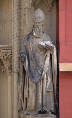 Aziz heykeli Wurzburg, Bavyera, Almanya Marienkapelle Portal