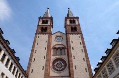 Wurzburg, Bavyera, Almanya, katedralde Saint Kilian için adanmış