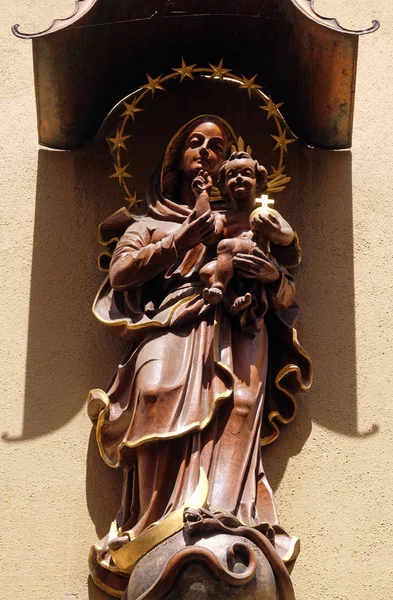 Virgem Maria Com Menino Jesus Wurzburg Baviera Alemanha — Fotografia de Stock