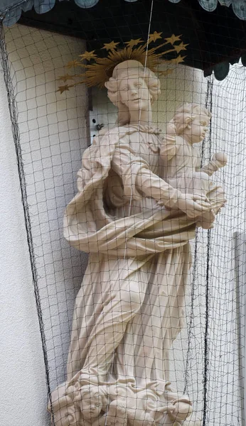 Jungfru Maria Med Jesusbarnet Würzburg Bayern Tyskland — Stockfoto