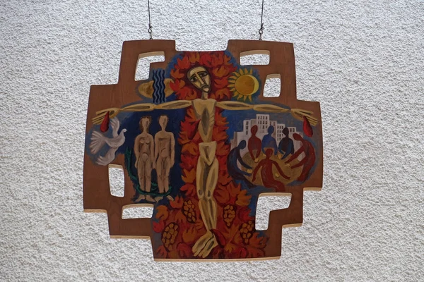Krzyża Przez Werner Persy Wygląd Kościoła Pana Blumenau Munchen Niemcy — Zdjęcie stockowe
