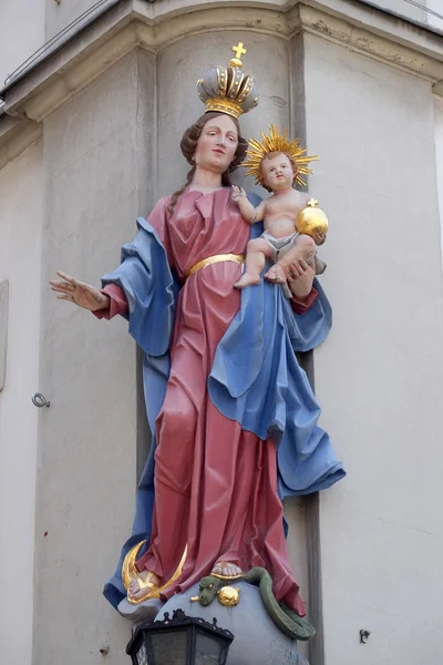 圣母玛利亚与婴儿耶稣 伍茨堡 巴伐利亚 — 图库照片