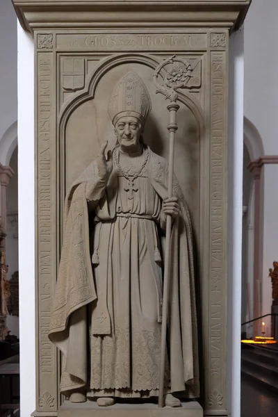 Hrob Pro Biskupa Adama Friedrich Von Hrubé Trockau Würzburg Katedrála — Stock fotografie