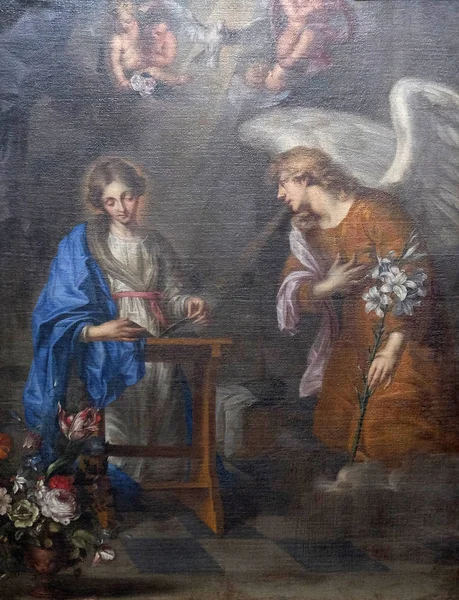 Das Gemälde Handelt Von Der Annunciation Durch Oswald Onghers Würzburger — Stockfoto