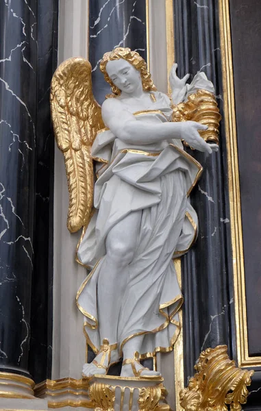 Estátua Anjo Altar Deans Catedral Wurzburg Dedicada Saint Kilian Baviera — Fotografia de Stock