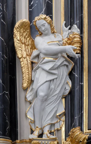 Statue Ange Sur Autel Des Doyens Dans Cathédrale Wurzburg Dédiée — Photo