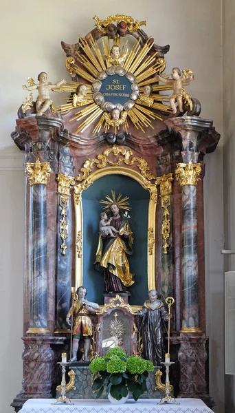 Saint Joseph Altaret Sain Lawrence Kyrka Denkendorf Tyskland — Stockfoto