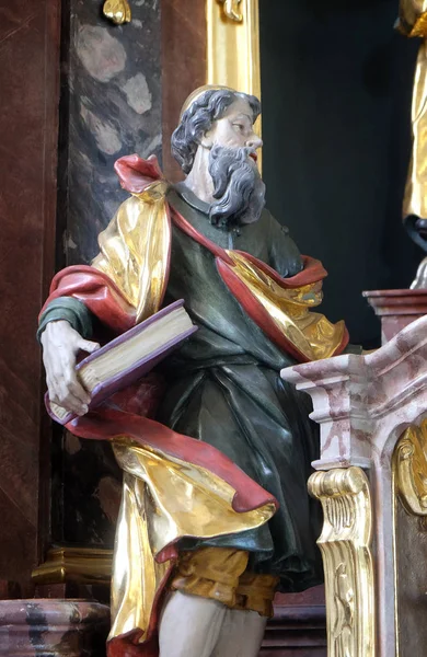 Saint Joachim Staty Jungfru Maria Altare Saint Lawrence Kyrkan Denkendorf — Stockfoto