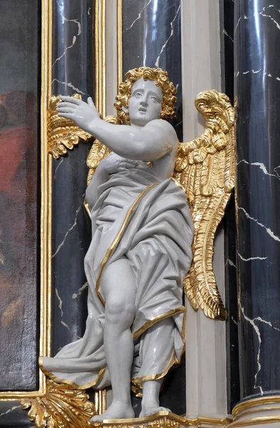 Estátua Anjo Altar Dos Reitores Catedral Wurzburg Alemanha — Fotografia de Stock