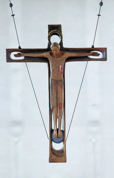 Crucifix Dans Eglise Couvent Des Sœurs Sainte Croix Gemunden Allemagne — Photo