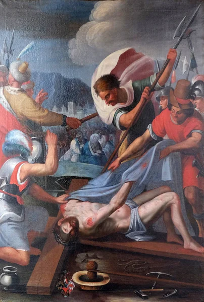 絵画で ノイミュン スター教会ドイツ ヴュルツブルクのイエスの受難 — ストック写真
