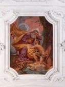 Картина, постер, плакат, фотообои "creation of adam, fresco in neumunster collegiate church in wurzburg, germany", артикул 228705052