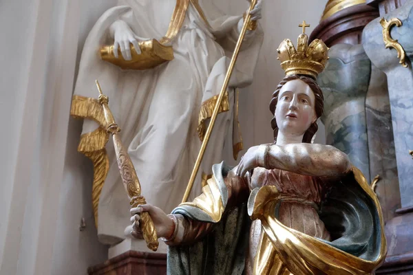 Jungfru Maria Huvudaltaret Saint Martin Kyrkan Unteressendorf Tyskland — Stockfoto