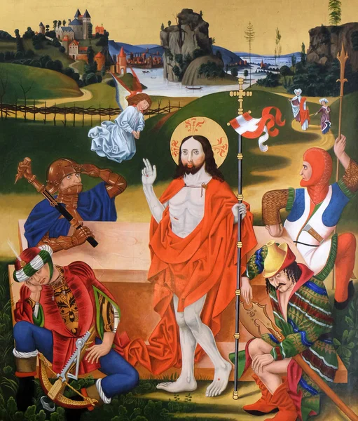 Ανάσταση Του Χριστού Ζωγραφική Κιστερκιανή Μονή Της Bronbach Στο Reicholzheim — Φωτογραφία Αρχείου
