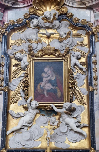 Najświętszej Maryi Panny Dzieciątkiem Jezus Ołtarz Najświętszej Maryi Panny Bazylice — Zdjęcie stockowe
